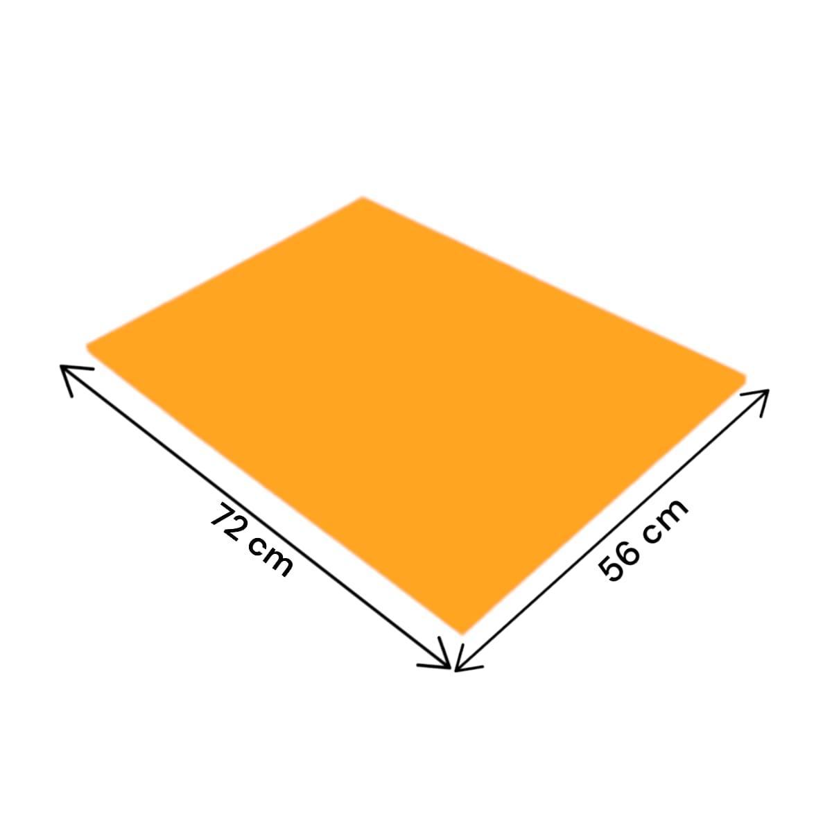  Orange Chart Paper | Set of 10 | A1 Size | Pastel Sheet | Poster Sheets | 220 GSM Paper | Unruled Paper | Plain Paper | Art and Craft Material view 2