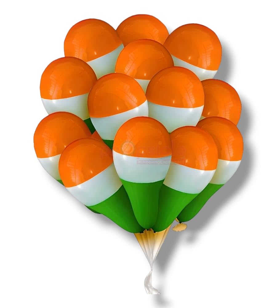 50 Pcs Tricolour Balloons - Republic Day & Independence Day Celebration Item