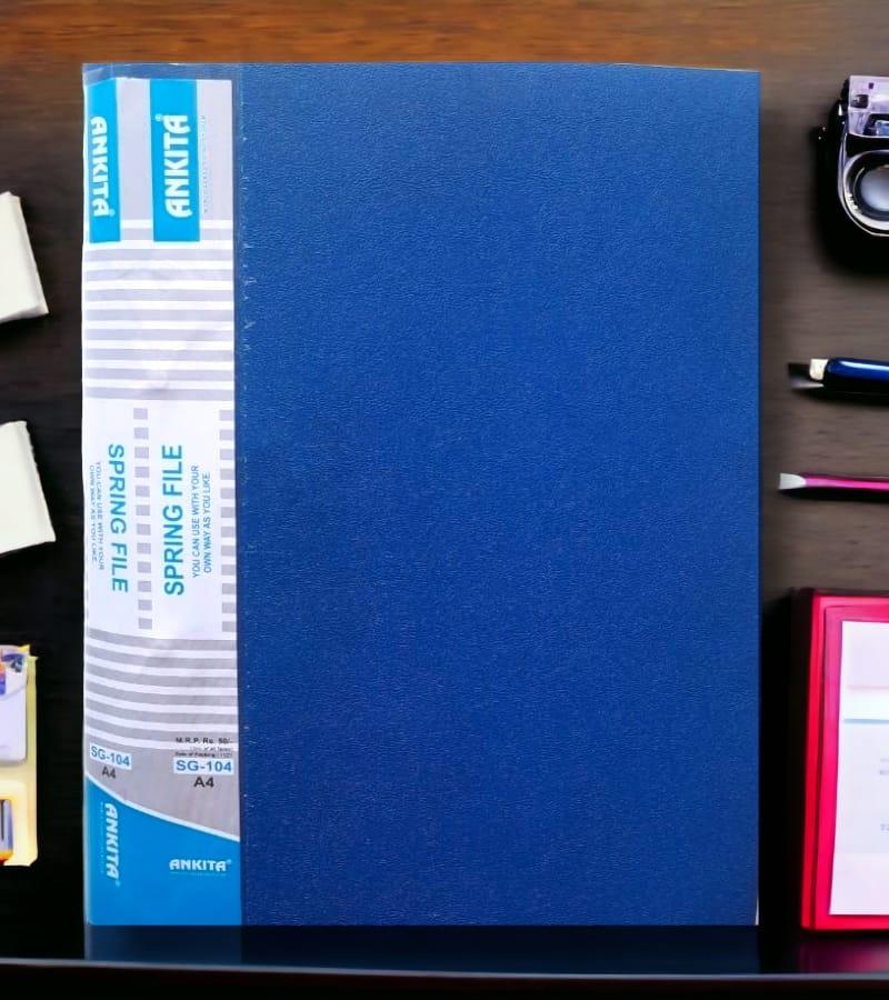 Ankita SG-104 Spring Action File A4 - Blue