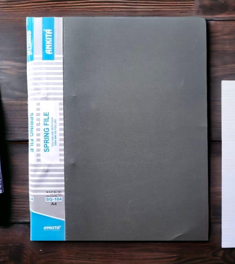 Ankita SG-104 Spring Action File A4 - Grey