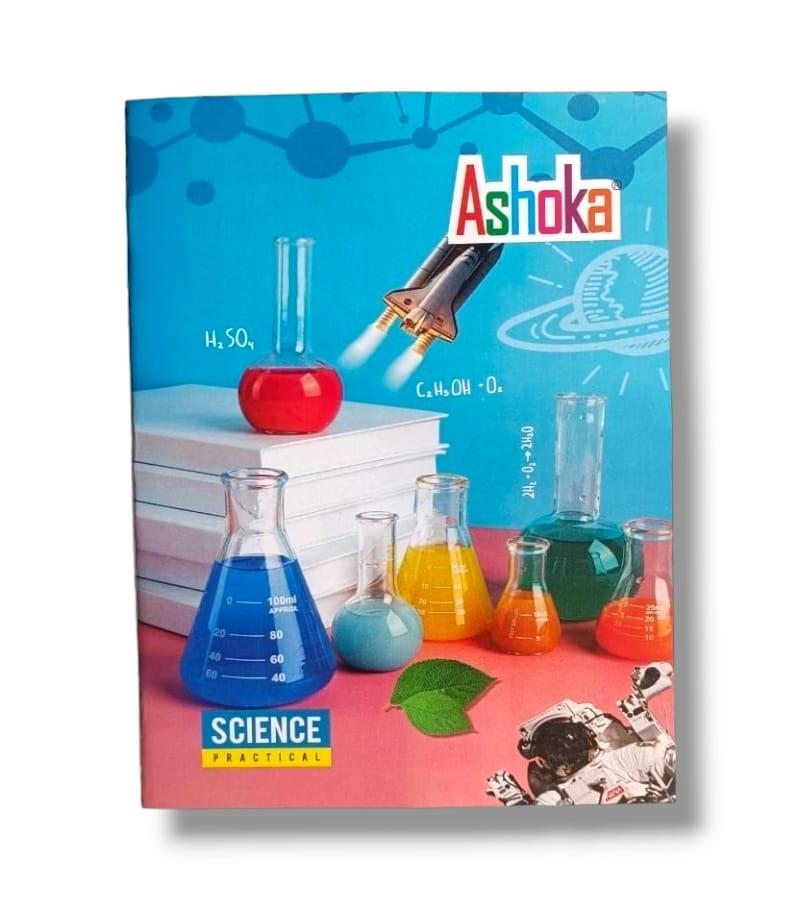Ashoka A4 Science Practical Notebook - 140 Pages