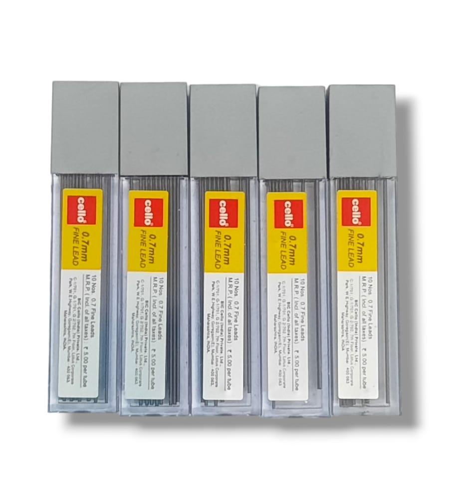 BIC Cello Mechanical Pencil Leads - 0.7 mm, Pack of 5 Box