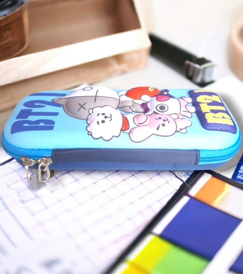 BT21 Compact Pencil Pouch with Spacious Compartments