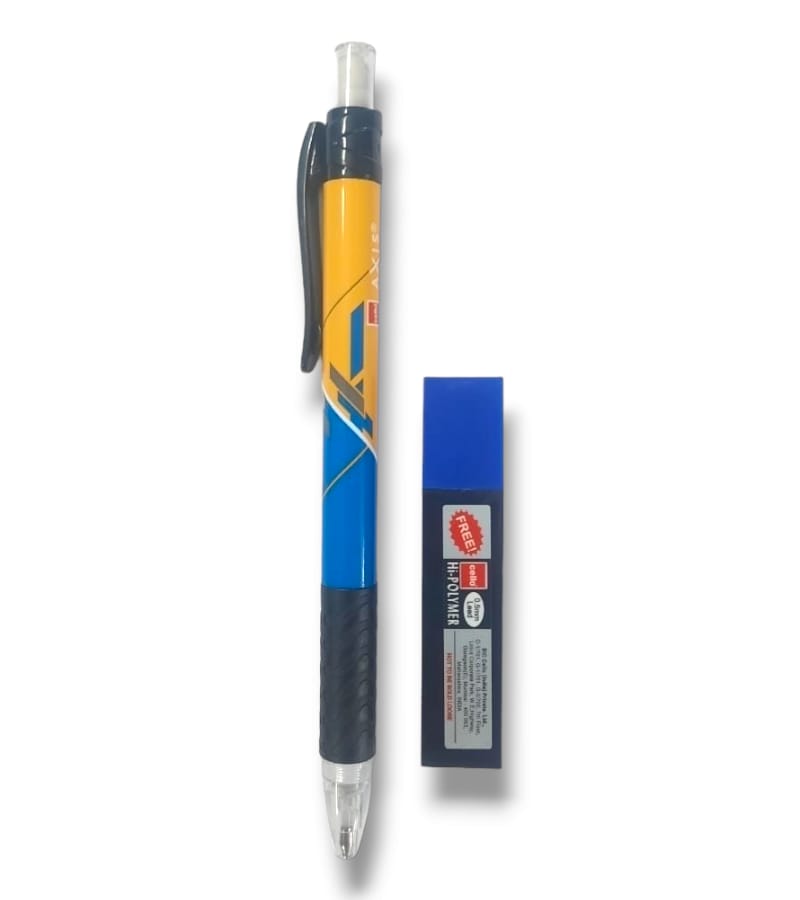 Cello Axis Mechanical Pencil, 0.5mm, Free 1 Lead Box Inside