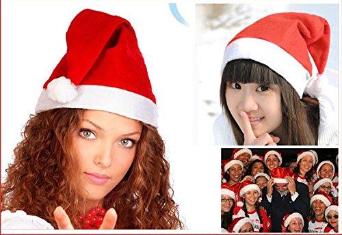 Christmas Holiday Party Santa Claus Velvet Hat Xmas Cap - Unisex