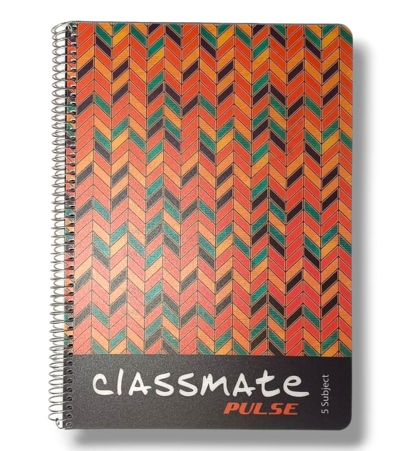 Classmate Pulse 5 Subject– Spiral, Single Line 252 Pages, 29.7x 21cm - New