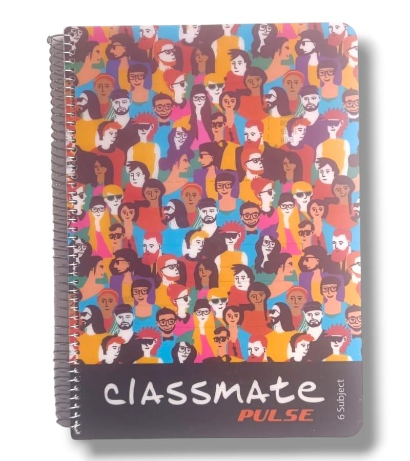 Classmate Pulse 6 Subject– Spiral, Single Line 302 Pages, 29.7x 21cm - New