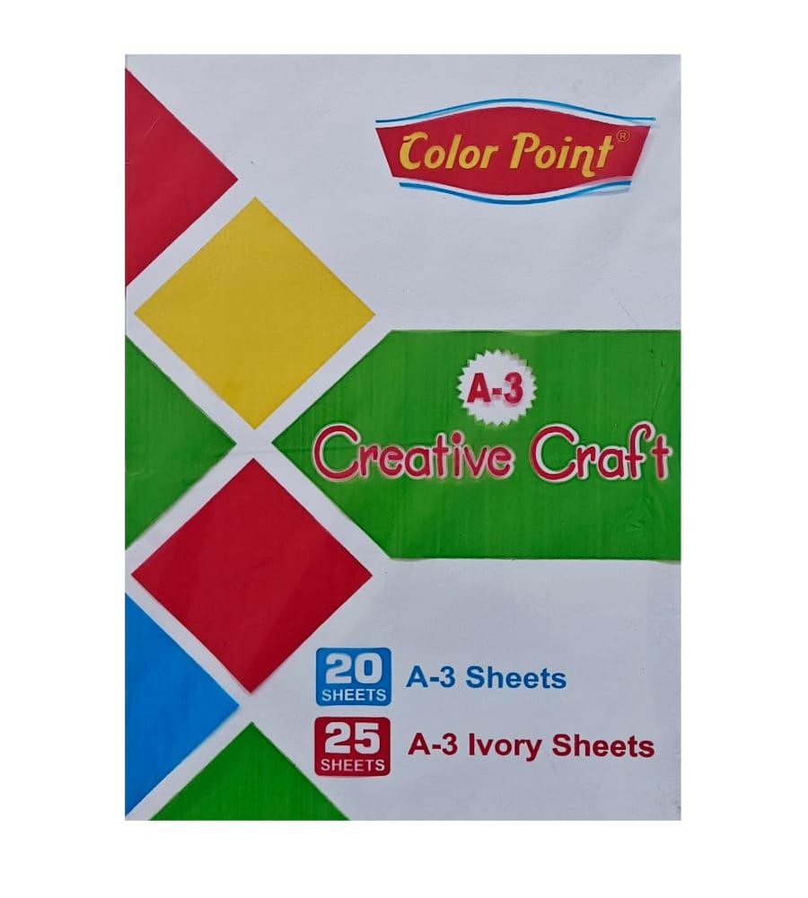 ColorPoint White A3 Sheets Creative Craft Plain – Pack of 20 Sheets