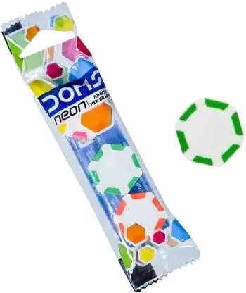 DOMS Neon Junior Hex Eraser | 3 Eraser In 1 Pack, Non-Toxic Eraser - Multicolor