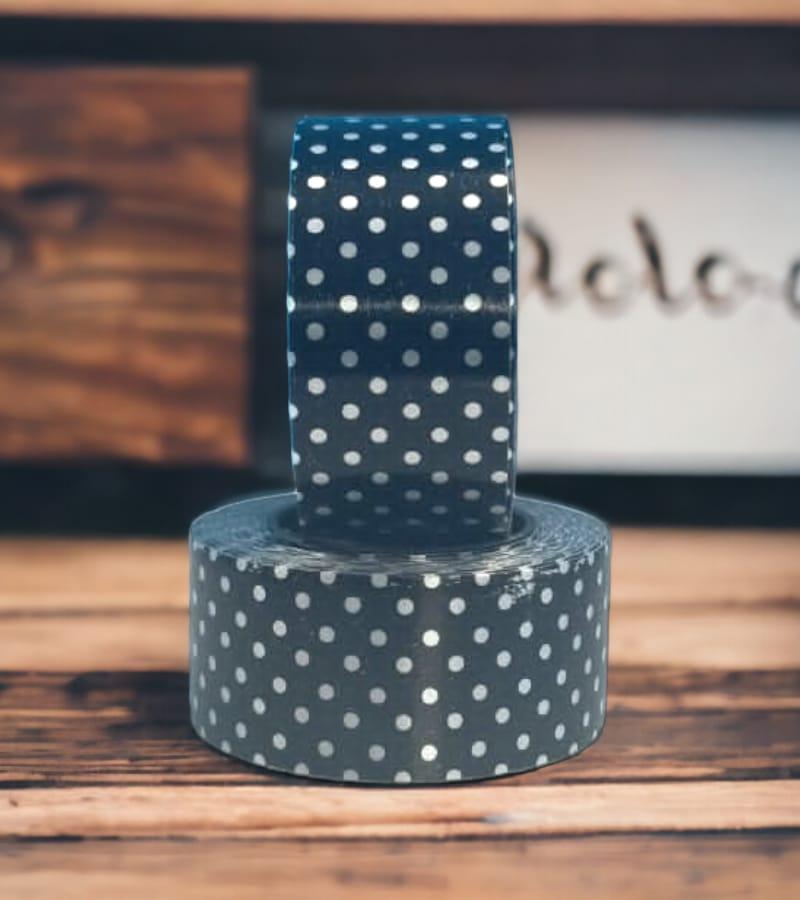 Dotted Curly Ribbon - 1" Wide, 10 Meter Rolls, Set of 2, Black Color