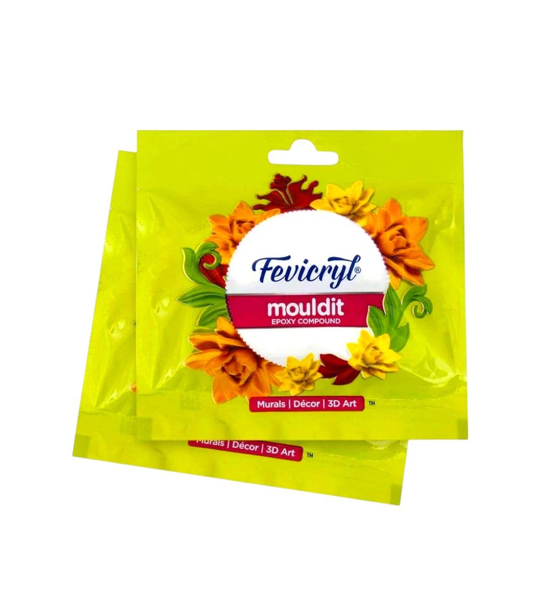 Fevicryl Mould It Clay Set – 4 Packs of 50g Each Ideal for Modelling, Sculpting & DIY Crafts