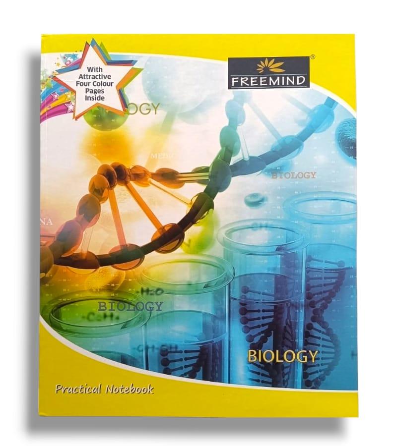 Freemind Biology Practical Notebook - 136 Pages, 21.5 x 26.5 cm