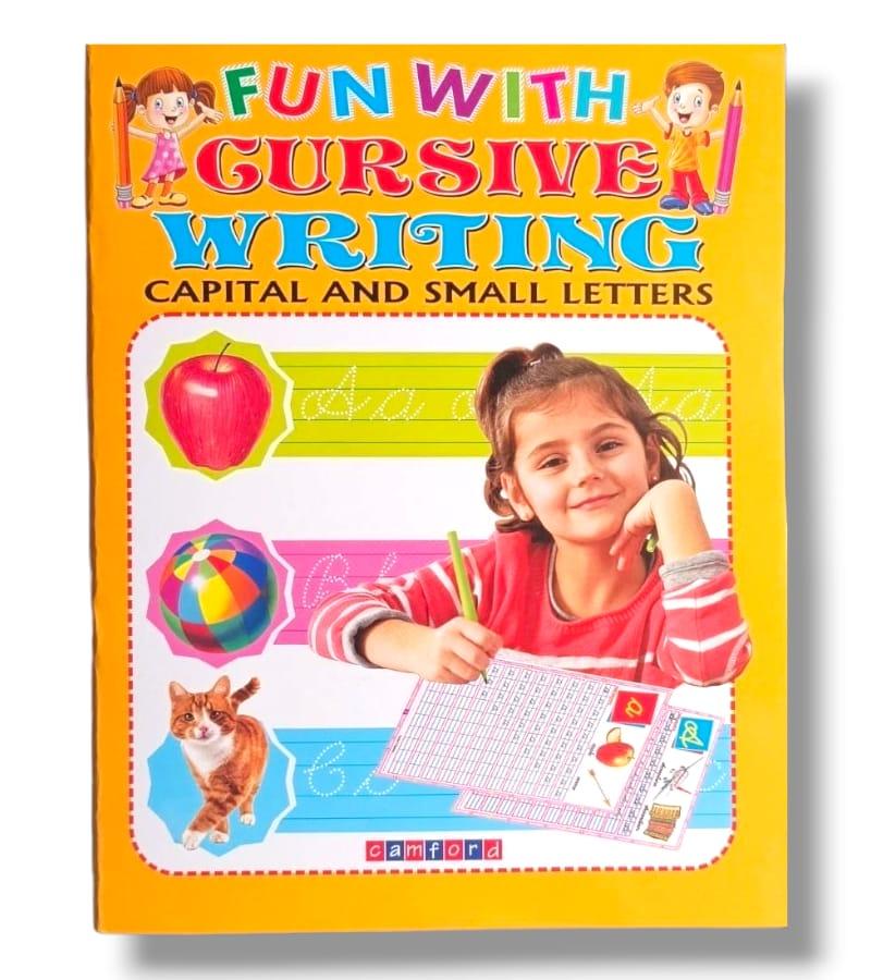 Fun With Cursive Writing Capital & Small Letters Practice Book for Kids