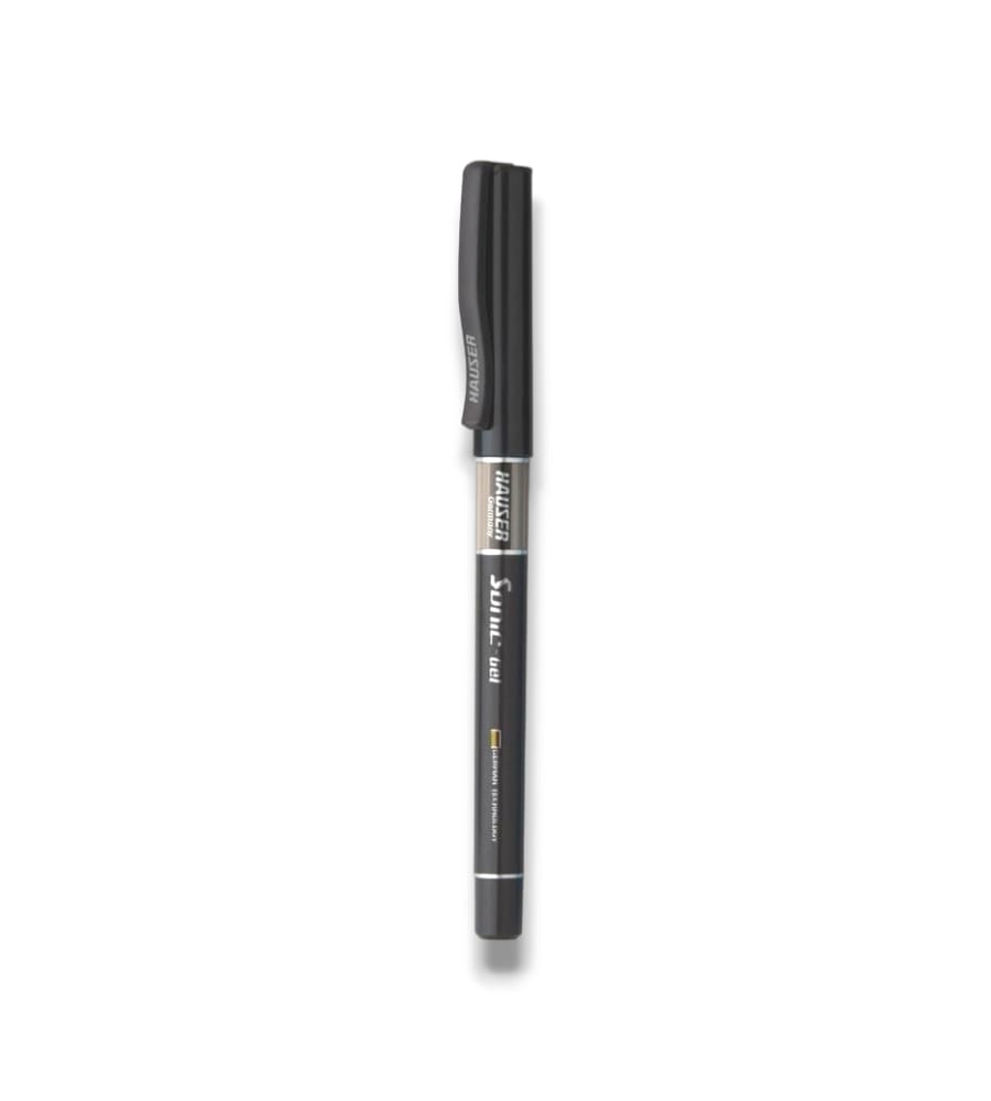 Hauser Sonic-X Black Gel Pen, Waterproof Gel Ink – Pack of 5