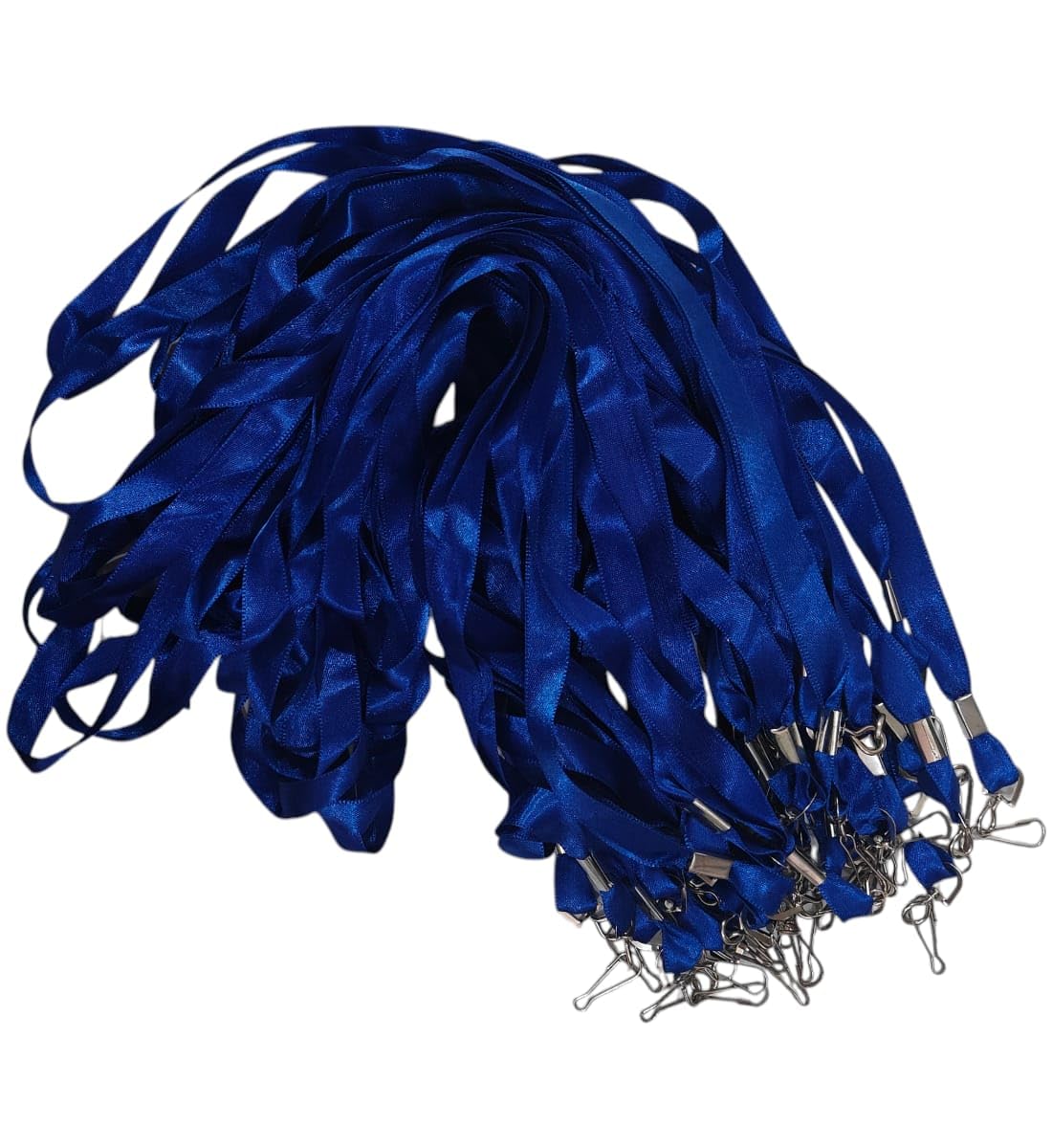ID Card Lanyard with Swivel J-Hook Metal Clip Pack of 25 Neck Strap for ID Badge Holder Blue