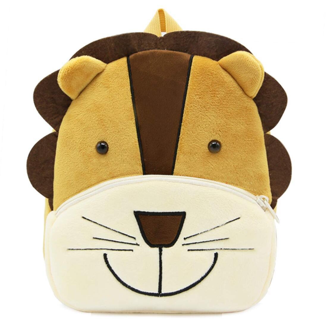 Lion Soft Material Cartoon Backpack - School Bag for Kids and Toddlers
