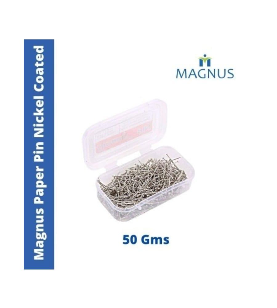 Magnus Nickel-Coated Paper Pins - 50g Pack