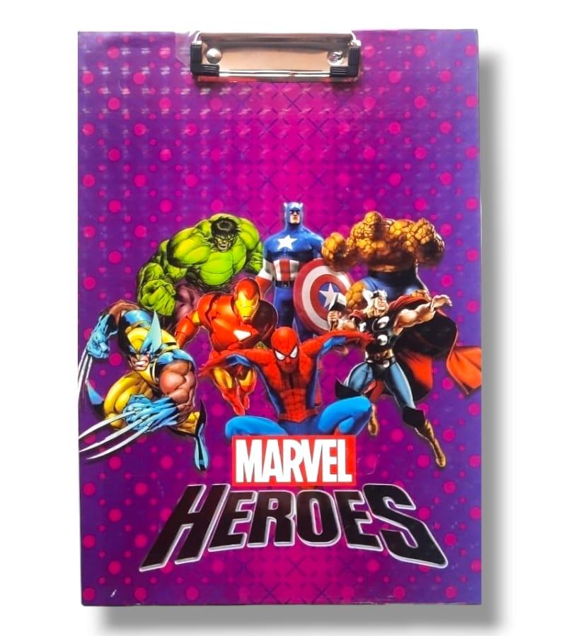 Marvel Heroes Clip Board, Exam Pad - Set of 1, Multicolor, 14x10 Inches