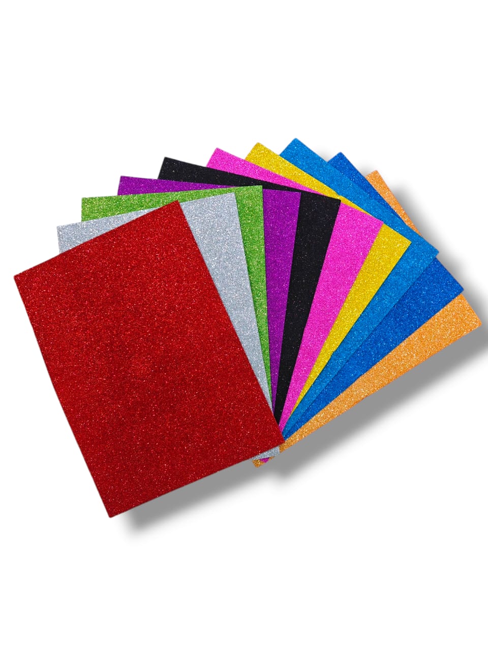 Multicolor A3 Glitter Foam Sheets – Pack of 10 Non-Adhesive Sparkle Foam Sheets for Art & Craft - 17 x 12 Inches