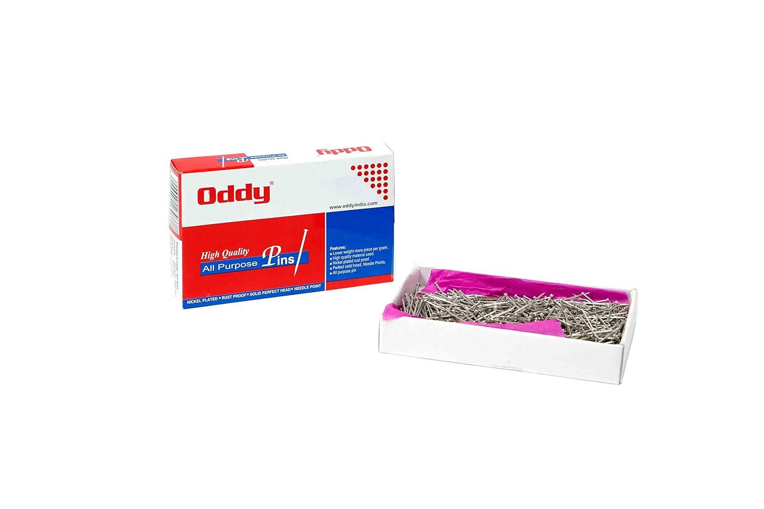 Oddy Round Head Nickel-Plated Steel Pins - 80g Pack - Buy Online at Your NoteBook