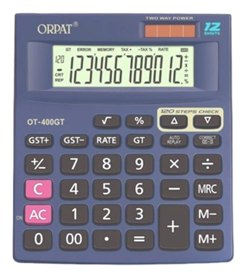 Orpat OT-400GT Check & Correct Calculator – Light Blue