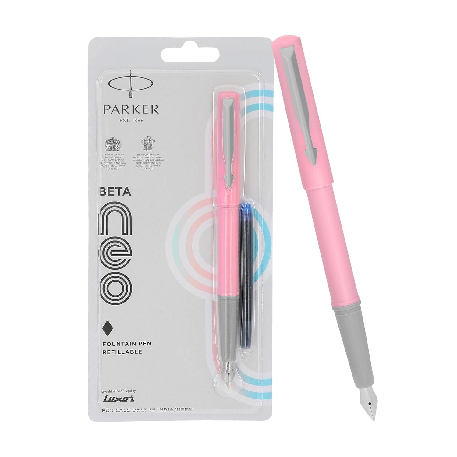 Parker Beta Neo Fountain Pen - Body Color May Vary, Blue Ink