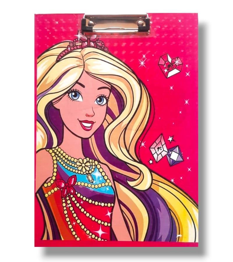 Pink Girl Cartoon Clip Board, Exam Pad - Set of 1, 14x10 Inches