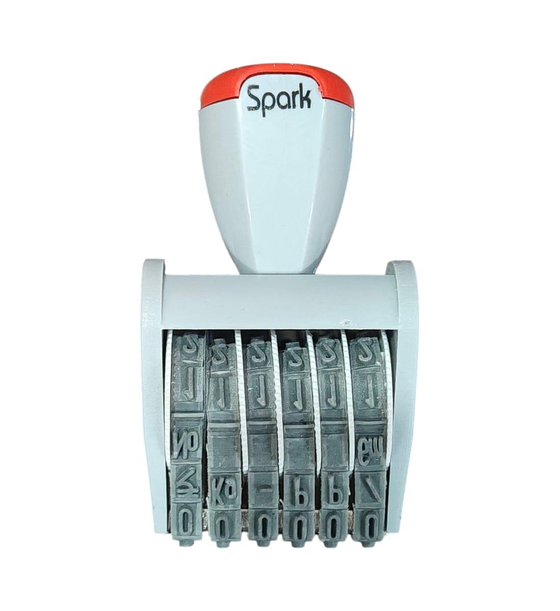 Premium Plastic Manual Number Stamp | 6-Digit Roll Rubber Dater | Easy-Rotate Numbering Stamp for Office, School & Craft Use | Pack of 1