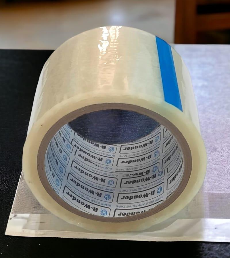 R-WONDER Bopp 3 Inch Self Adhesive 65 m Long Tape – Transparent