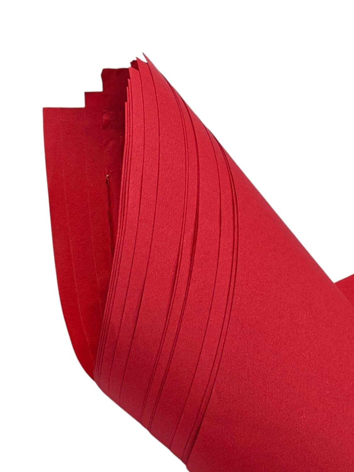 Red Chart Paper | Set of 10 | A1 Size | Pastel Sheet | Poster Sheets | 220 GSM Paper | Unruled Paper | Plain Paper | Art and Craft Material