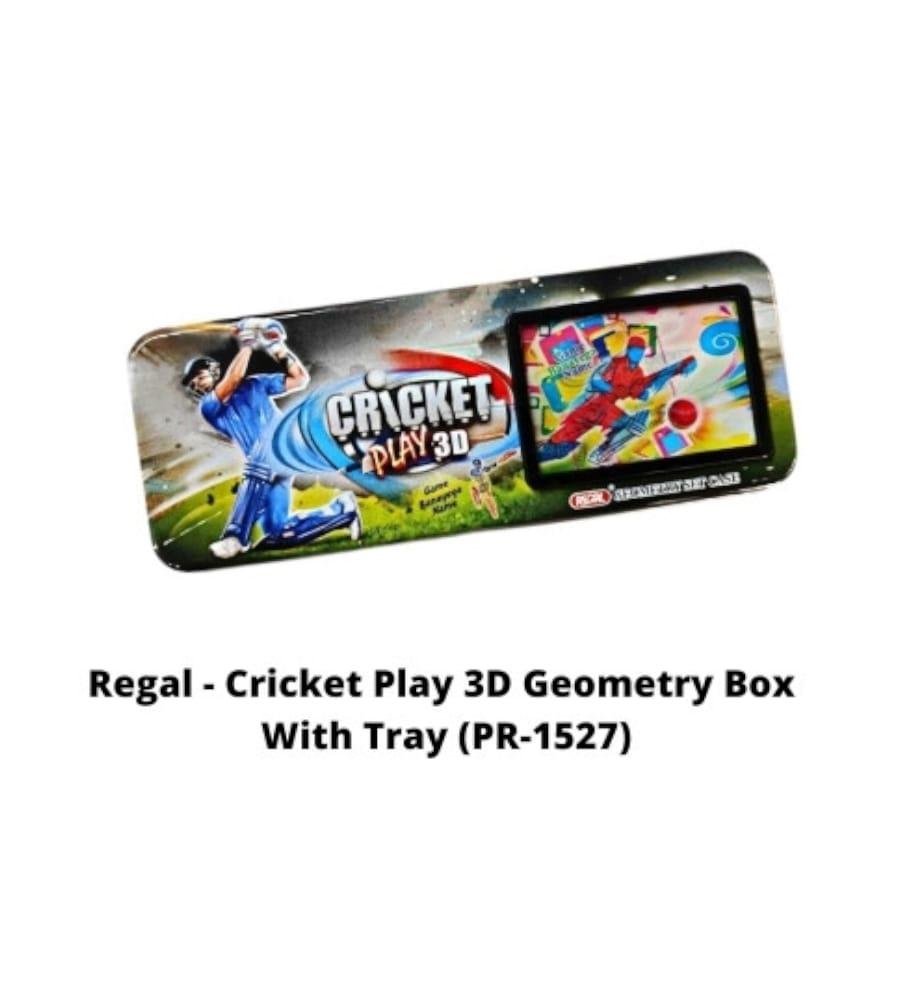 Regal Cricket Play 3D Geometry Box - Stainless Steel, Rust-Free & Reusable