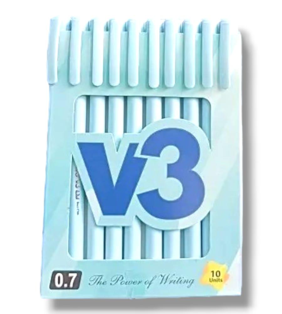 Saino V3 Blue Ball Pen - Pack of 10