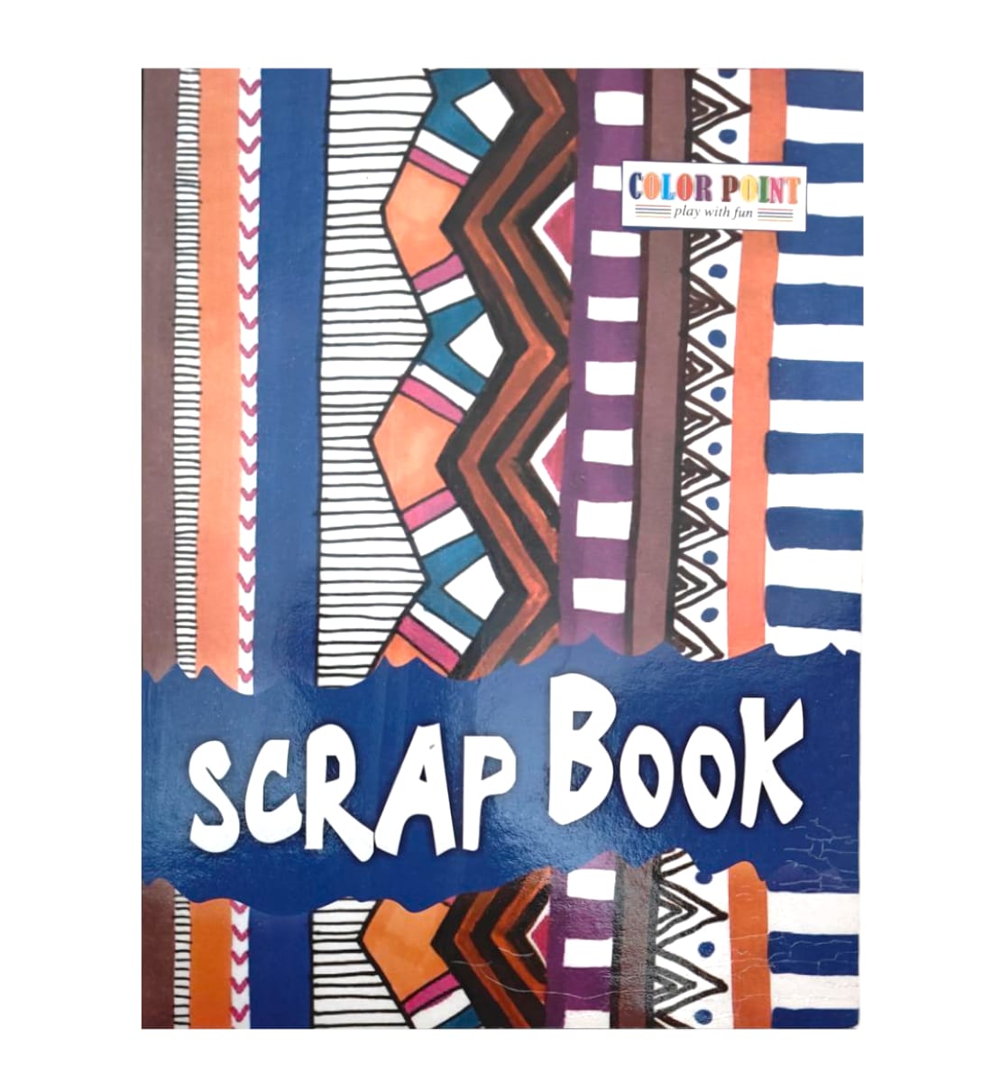 Scrapbook for Kids | Soft Bound | A4 Size Approx | 32 Multi Colour Pages 120 GSM| Unruled Colorful Paper Sheets for Projects, School, DIY Art and Craft