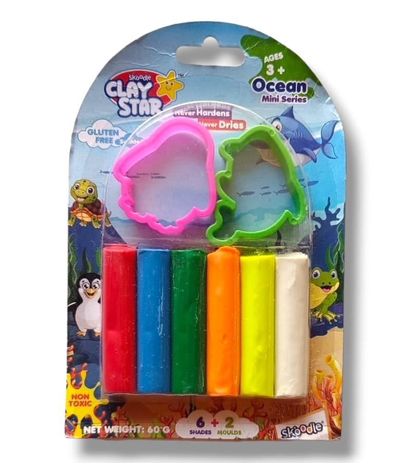 Skoodle Clay Star Ocean Mini Clay Dough - 6 Shades