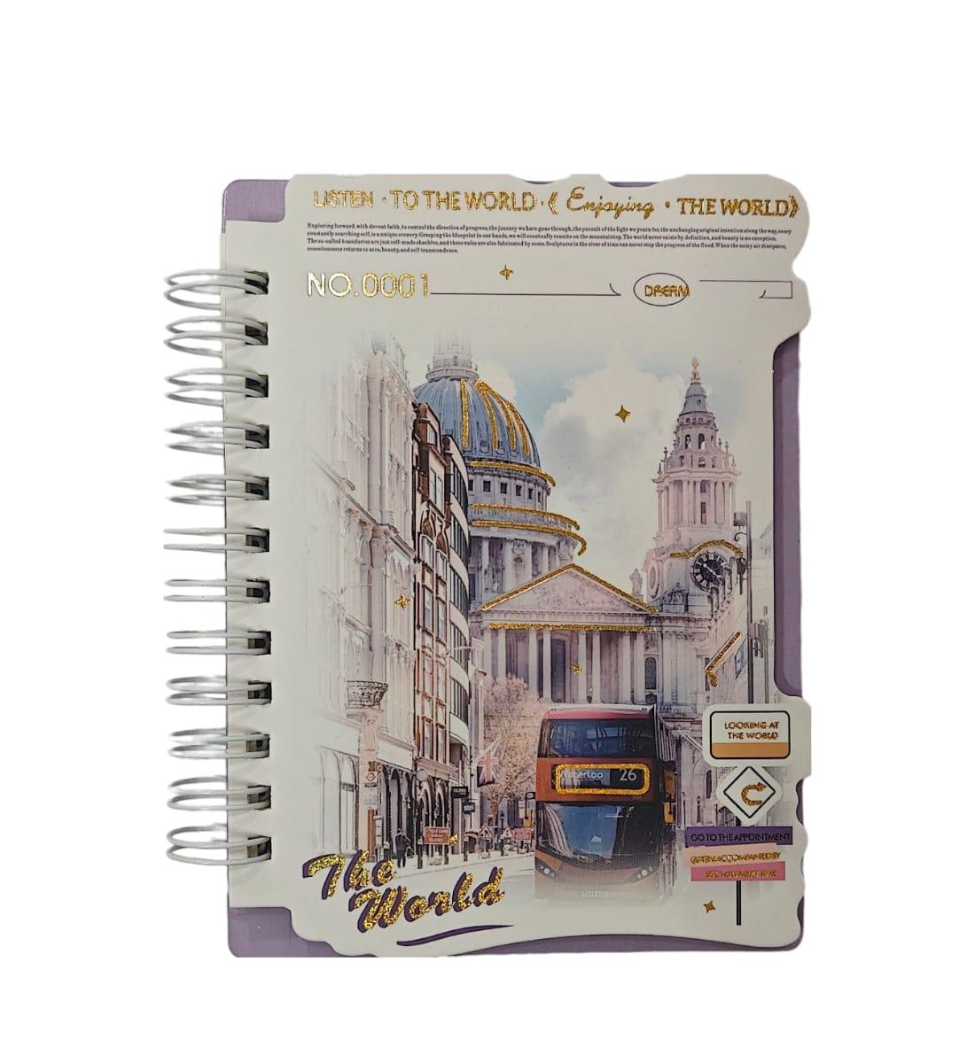 Spiral A7 Diary| 60 Pages | 99 x 133 mm | Designable Hardbound Cover | Compact & Durable | Made in China